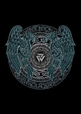 Viking Raven Norse Valknut