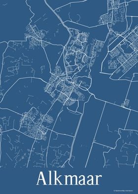 Alkmaar Blue Map