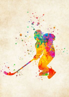 Hockey Watercolor