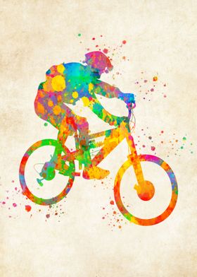 Road Bike Watercolor