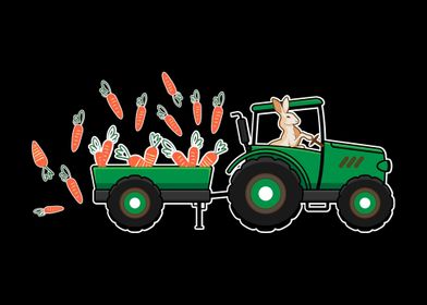 Tractor Bunny Driving