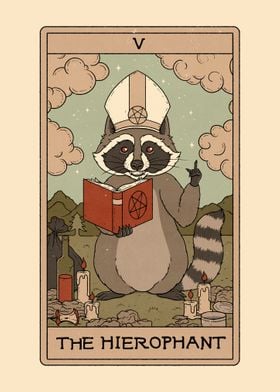 The Hierophant Raccoon