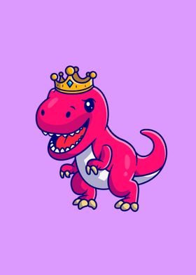 dinosaur queen with crown