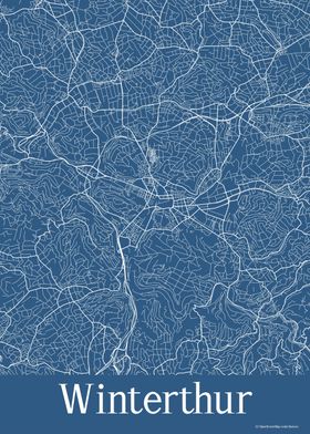 Winterthur Blue Map