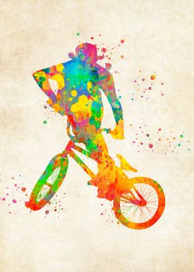 Road bike watercolor