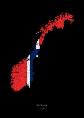 NORWAY ICELAND FLAG MAP