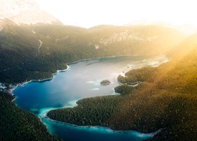 Eibsee Evening Sun