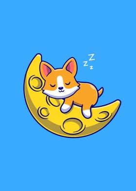 Corgi dog sleeping