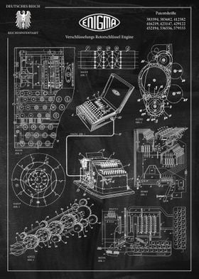 Enigma patent blueprint