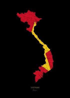 VIETNAM TRENDING FLAG MAP