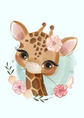 Cute Giraffe Portrait