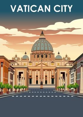 Vatican City Travel Poster