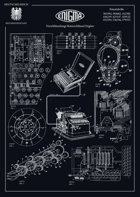 Enigma patent blueprint