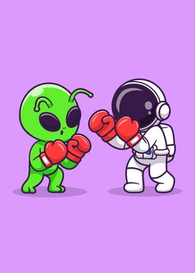 alien and astronaut