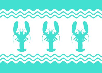 Turquoise White Lobsters