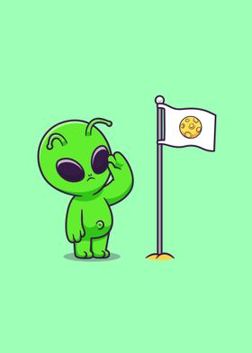 alien respect moon flag