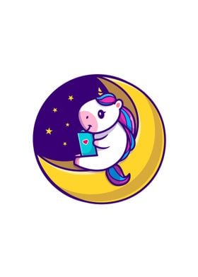 unicorn reading book