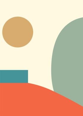 Mid Century Abstract Sun