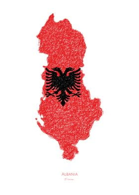 Albania World Cup Map Flag