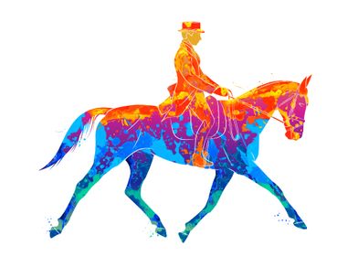 Abstract equestrian sport