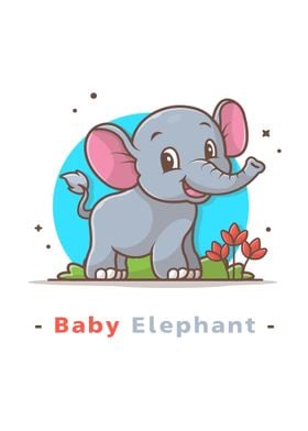 Cute baby elephant