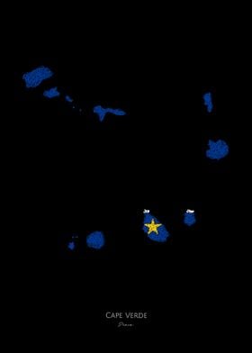 Cape Verde Praira Flag Map