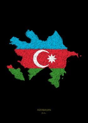 Azerbaijan Scribble Art