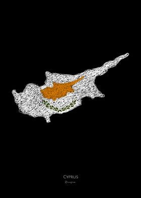 CYPRUS NICOSIA FLAG MAP