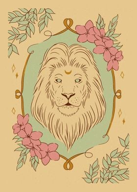 Mystical lion animal' Poster by Bombdesign | Displate