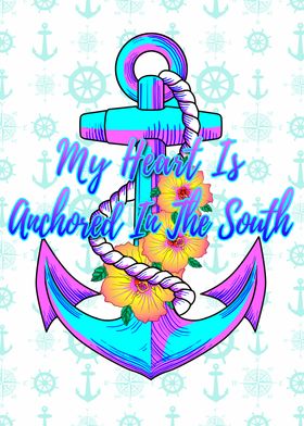 Blue Turquoise Anchor