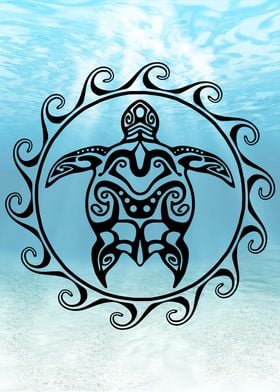 Tribal Turtle Maori Sun