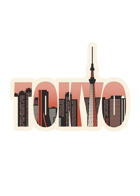 Tokyo city skyline design