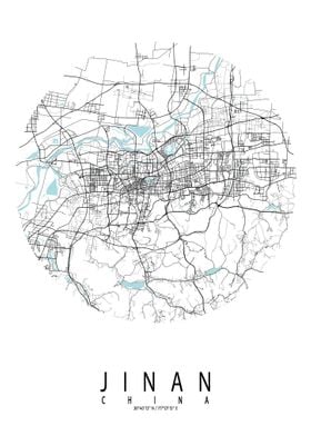 Jinan City Map Circle