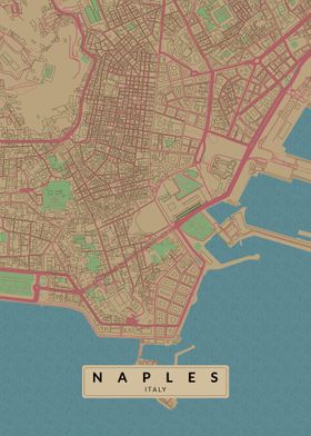 Naples Italy City Map