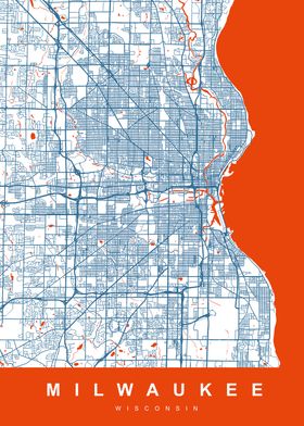 MILWAUKEE City Map USA