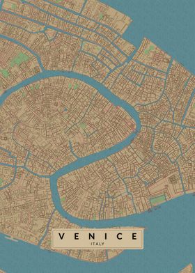 Venice Italy City Map