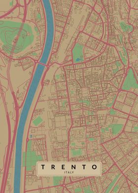 Trento Italy City Map