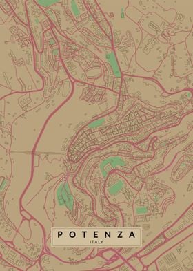 Potenza Italy City Map