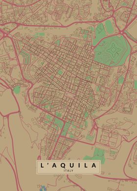 LAquila Italy City Map