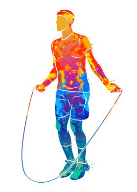 athlete jumping rope