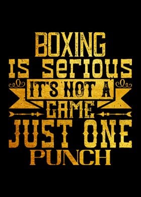 Boxing is serious Its no