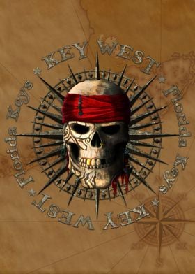 Florida Keys Pirate Skull