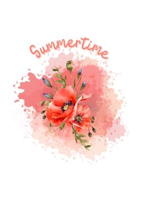 Summertime poppy logo