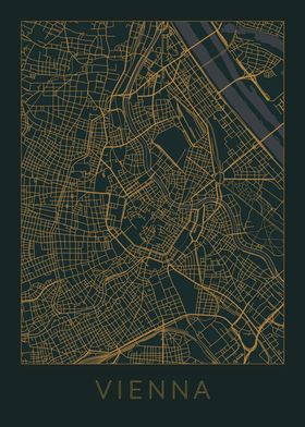 Vienna Gray Orange Map