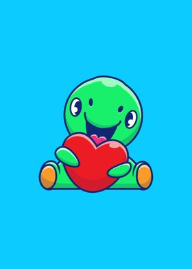 dinosaur holding love