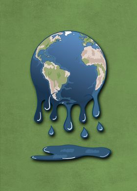 Melting Earth Graphic