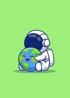 astronaut holding earth