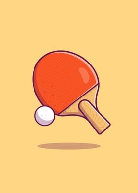 Table Tennis Ball Cartoon 