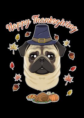 Happy Thanksgiving Pug