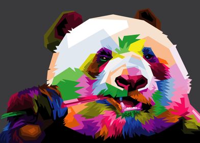 colorful cute panda